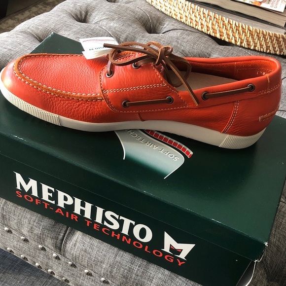 Mephisto Other - Mephisto Vibrant Orange Boat Shoes
